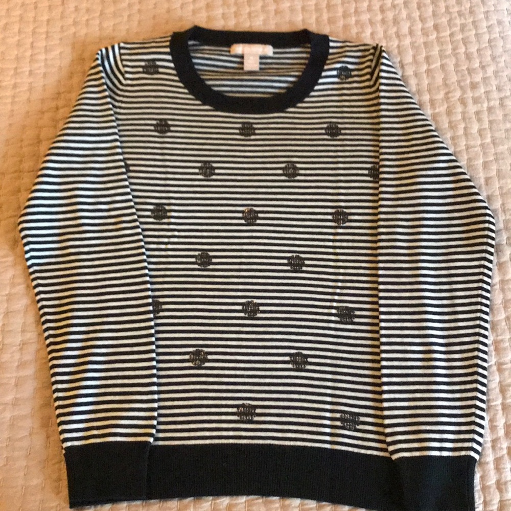 Banana Republic black & white striped sweater